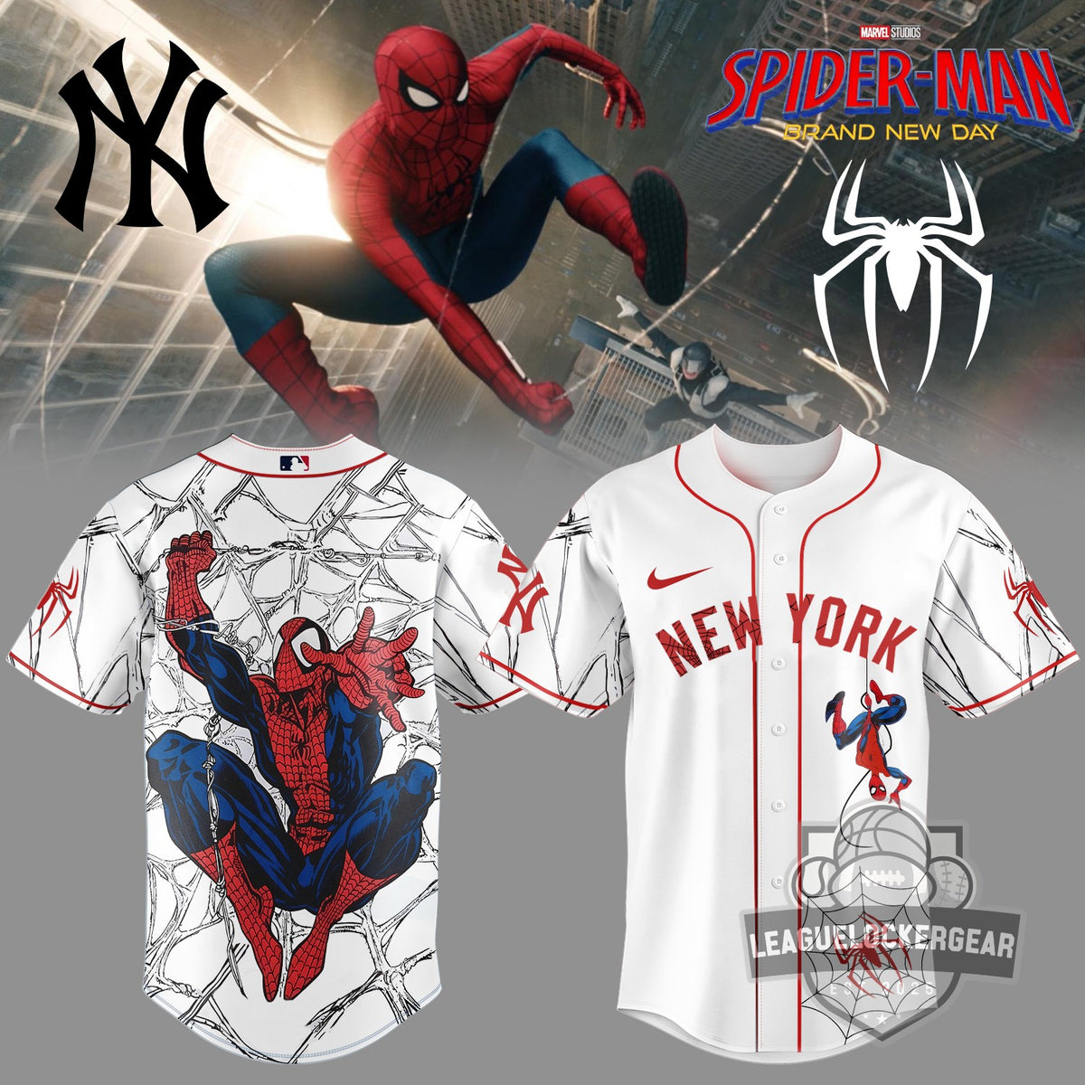 Spider-Man MLB Brand New Day Baseball Jersey - LeagueLockerGear