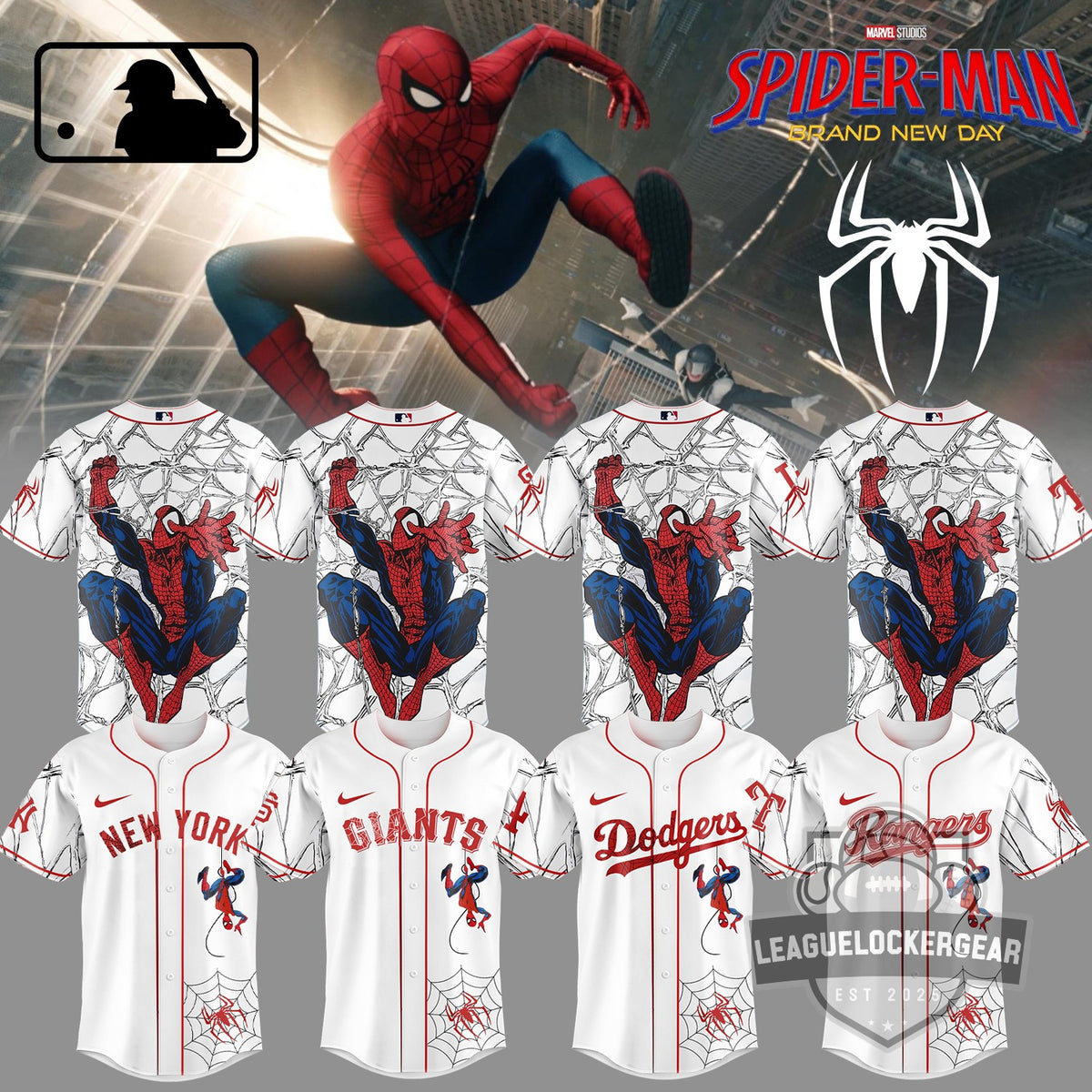 Spider-Man MLB Brand New Day Baseball Jersey - LeagueLockerGear