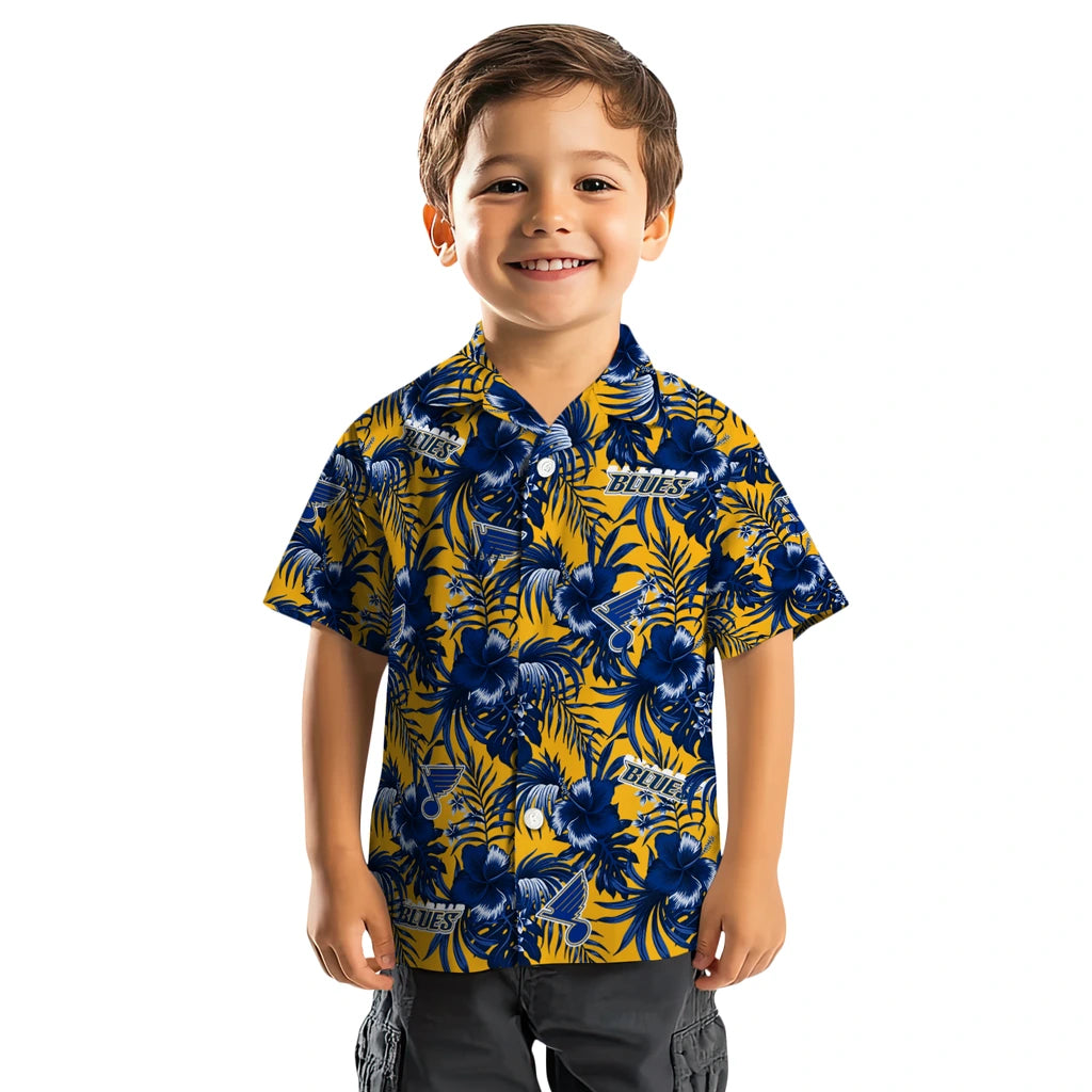 St. Louis Blues Hawaiian Shirt - Hibiscus Exotic | Hula Hawaiian Shirts