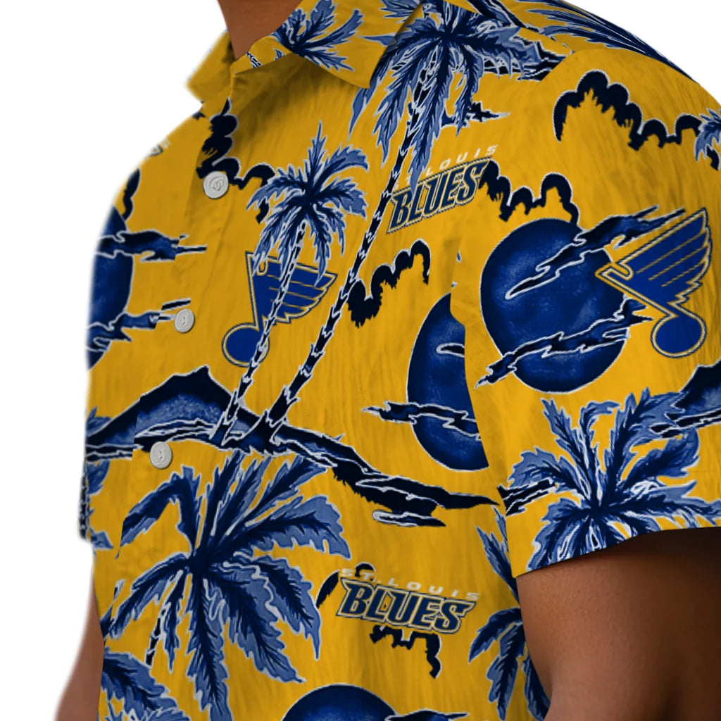 St. Louis Blues Hawaiian Shirt - Palm Sunset | Hula Hawaiian Shirts