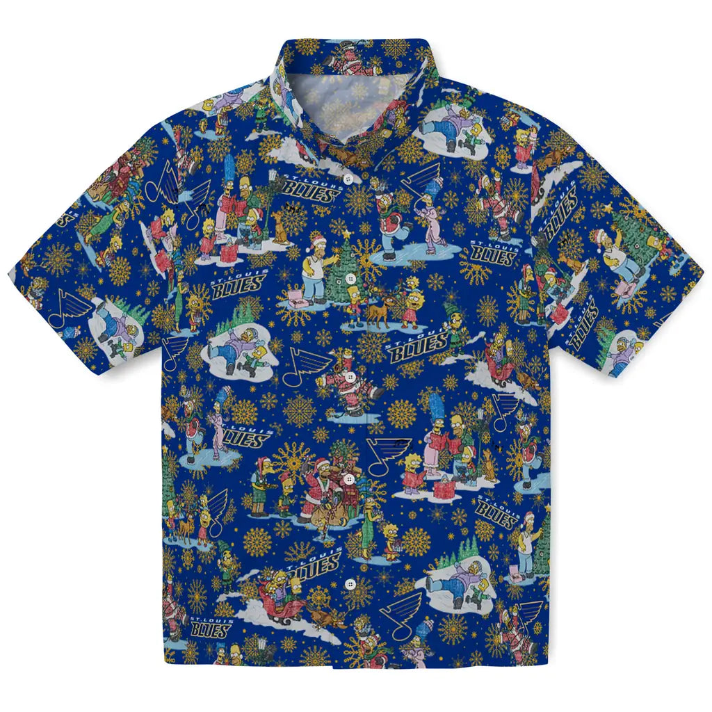 St. Louis Blues Hawaiian Shirt - Simpsons Christmas | Hula Hawaiian Shirts