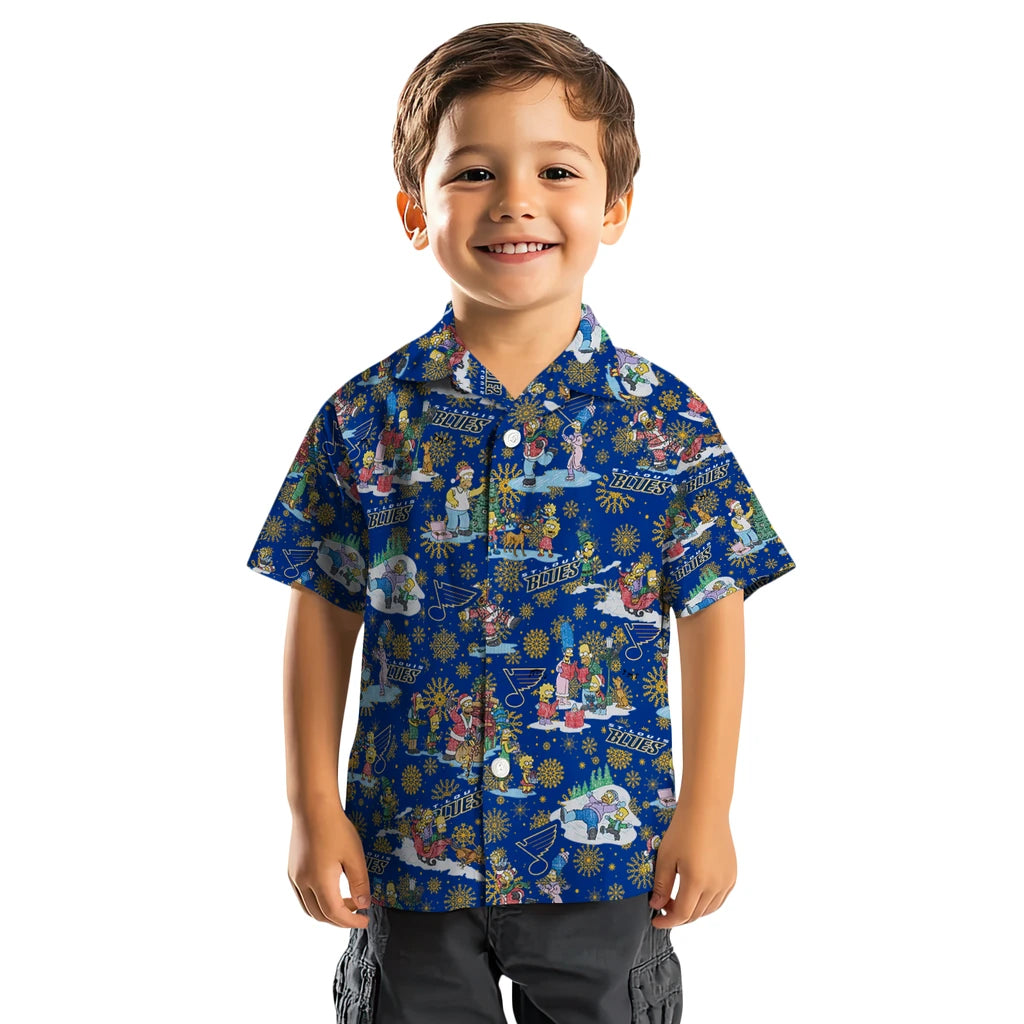 St. Louis Blues Hawaiian Shirt - Simpsons Christmas | Hula Hawaiian Shirts
