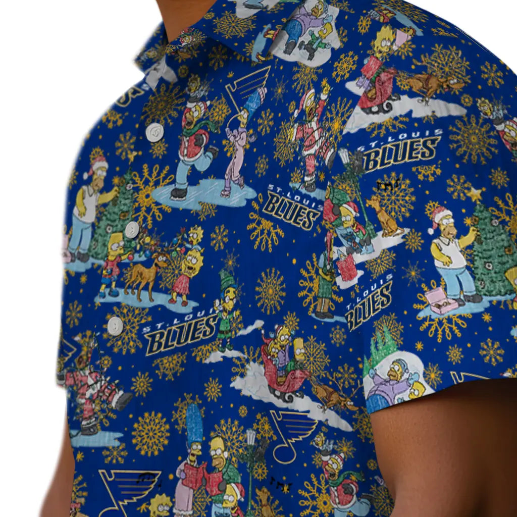 St. Louis Blues Hawaiian Shirt - Simpsons Christmas | Hula Hawaiian Shirts
