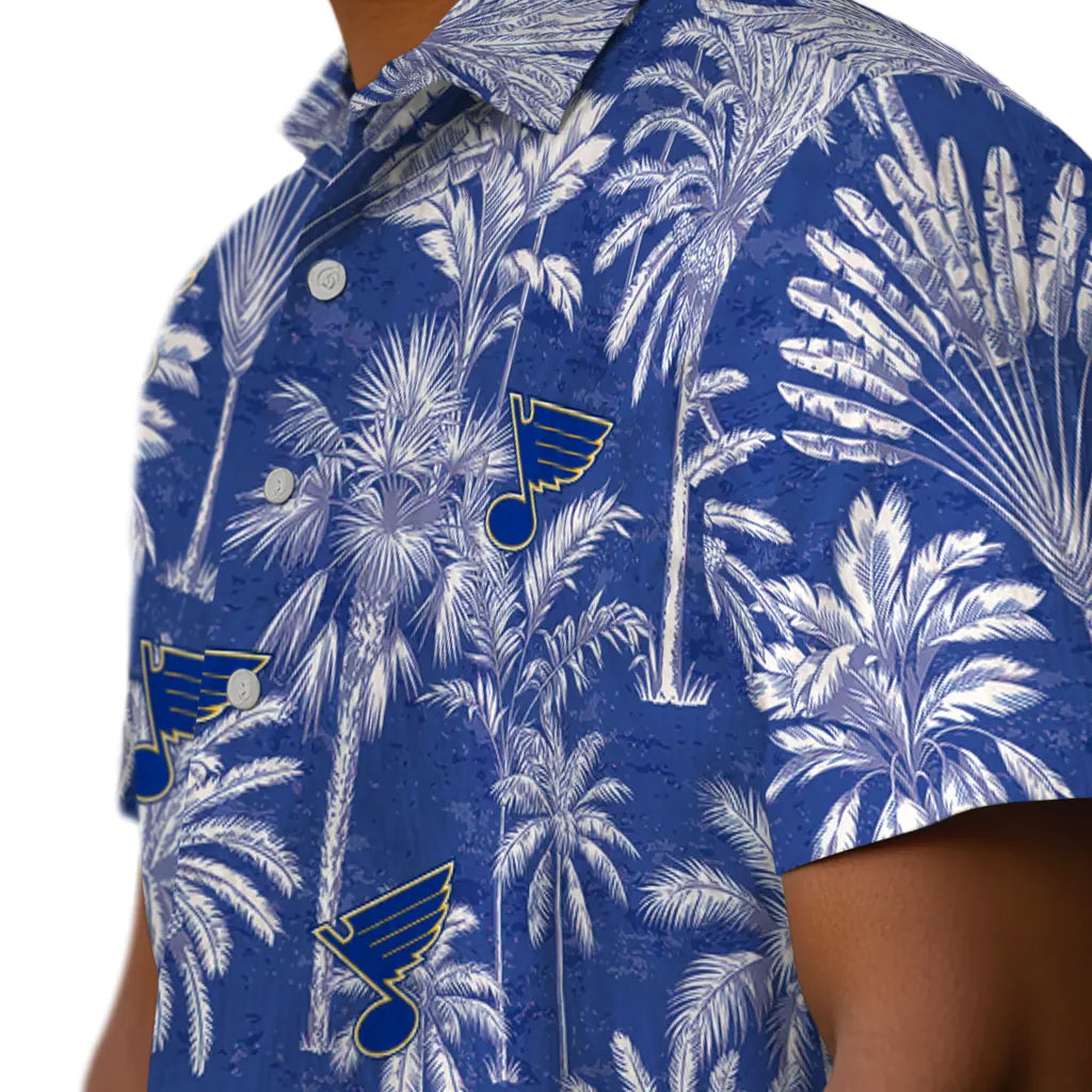 St. Louis Blues Hawaiian Shirt - Vintage Palm Tree | Hula Hawaiian Shirts