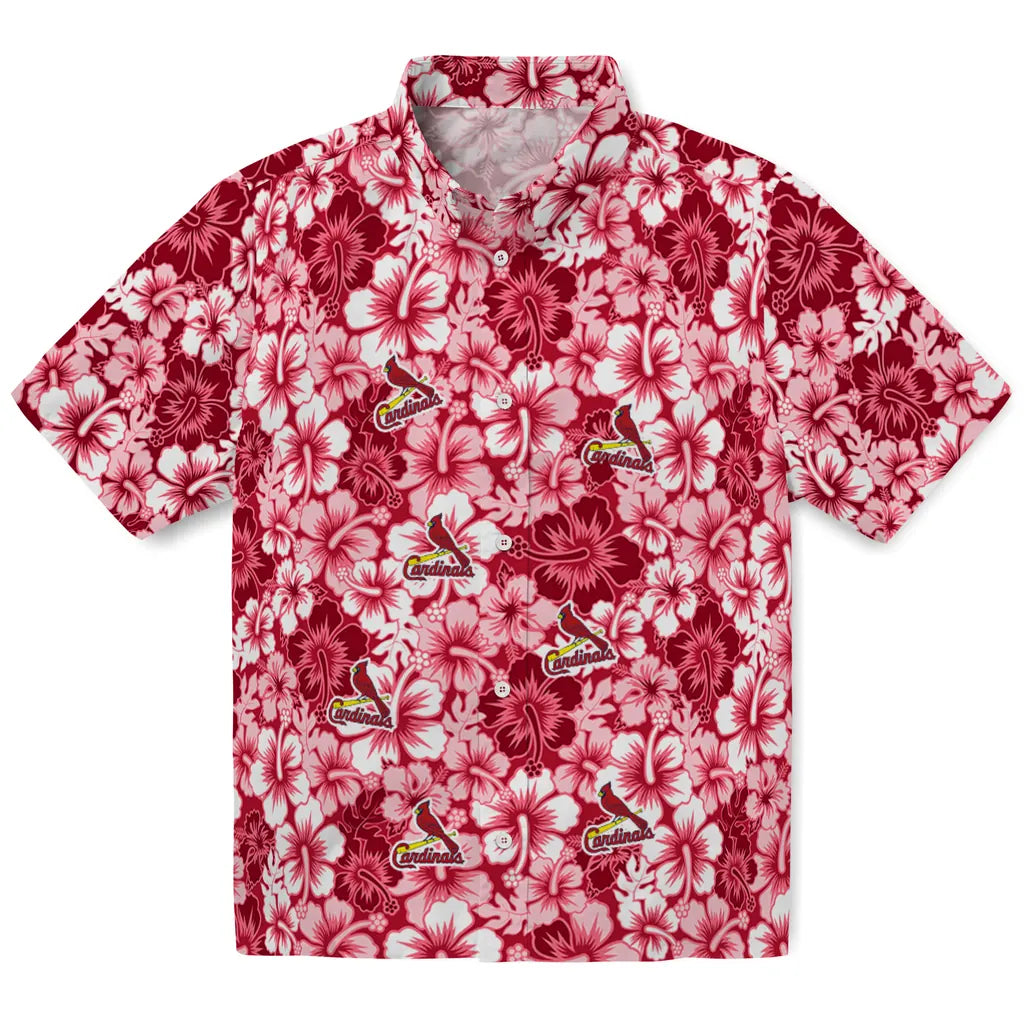 St. Louis Cardinals Hawaiian Shirt - Hibiscus Blooms | Hula Hawaiian Shirts