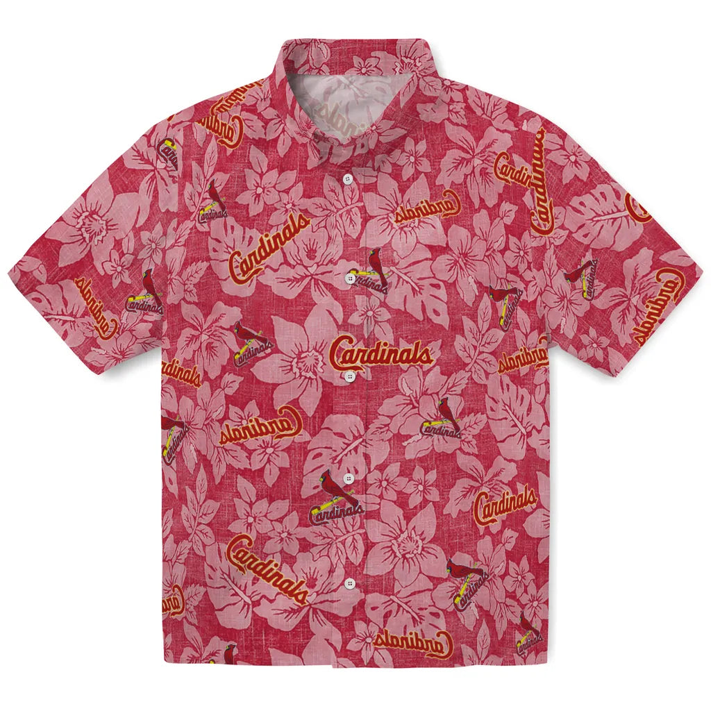St. Louis Cardinals Hawaiian Shirt - Hibiscus Oasis | Hula Hawaiian Shirts