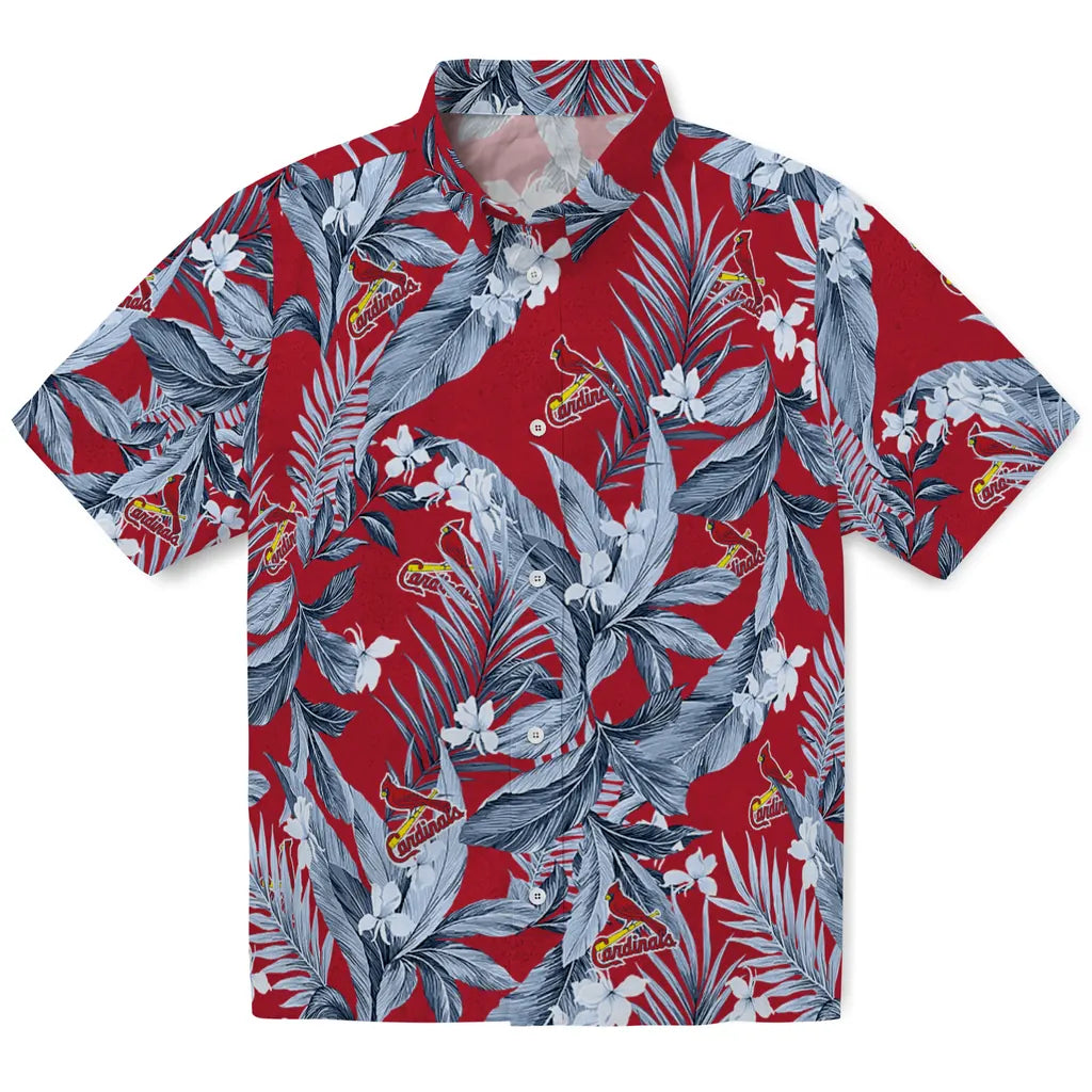 St. Louis Cardinals Hawaiian Shirt - Palm Leaves | Hula Hawaiian Shirts