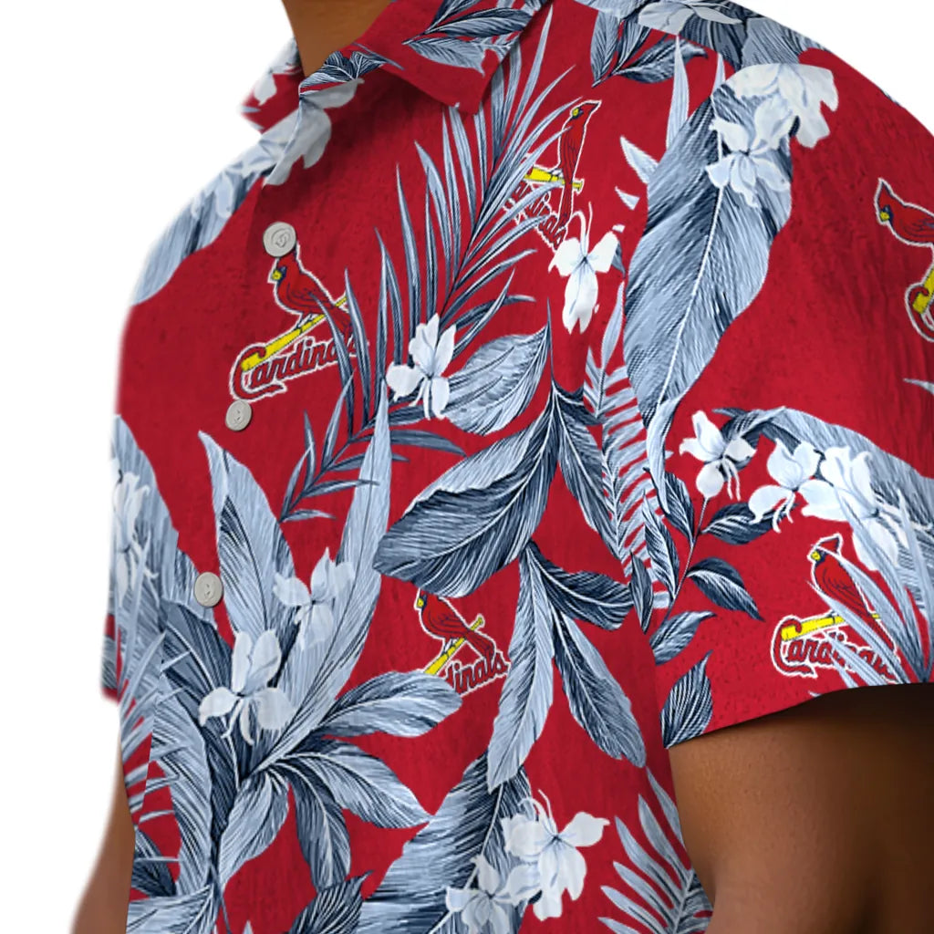 St. Louis Cardinals Hawaiian Shirt - Palm Leaves | Hula Hawaiian Shirts