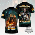 Star Wars 50th Anniversary 1977-2027 Thank You George Lucas Signatures T-Shirt - LeagueLockerGear