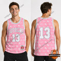 Supreme x Mitchell And Ness Monogram Basketball Pink Jersey - LeagueLockerGear