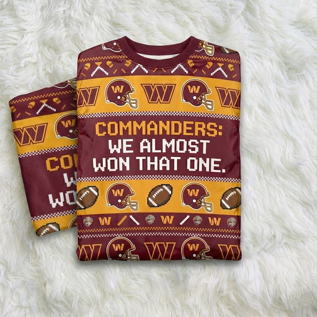 Washington Commanders Ugly Christmas Sweater – NFL “We Almost Won That One” Humorous Fan Gear - LeagueLockerGear