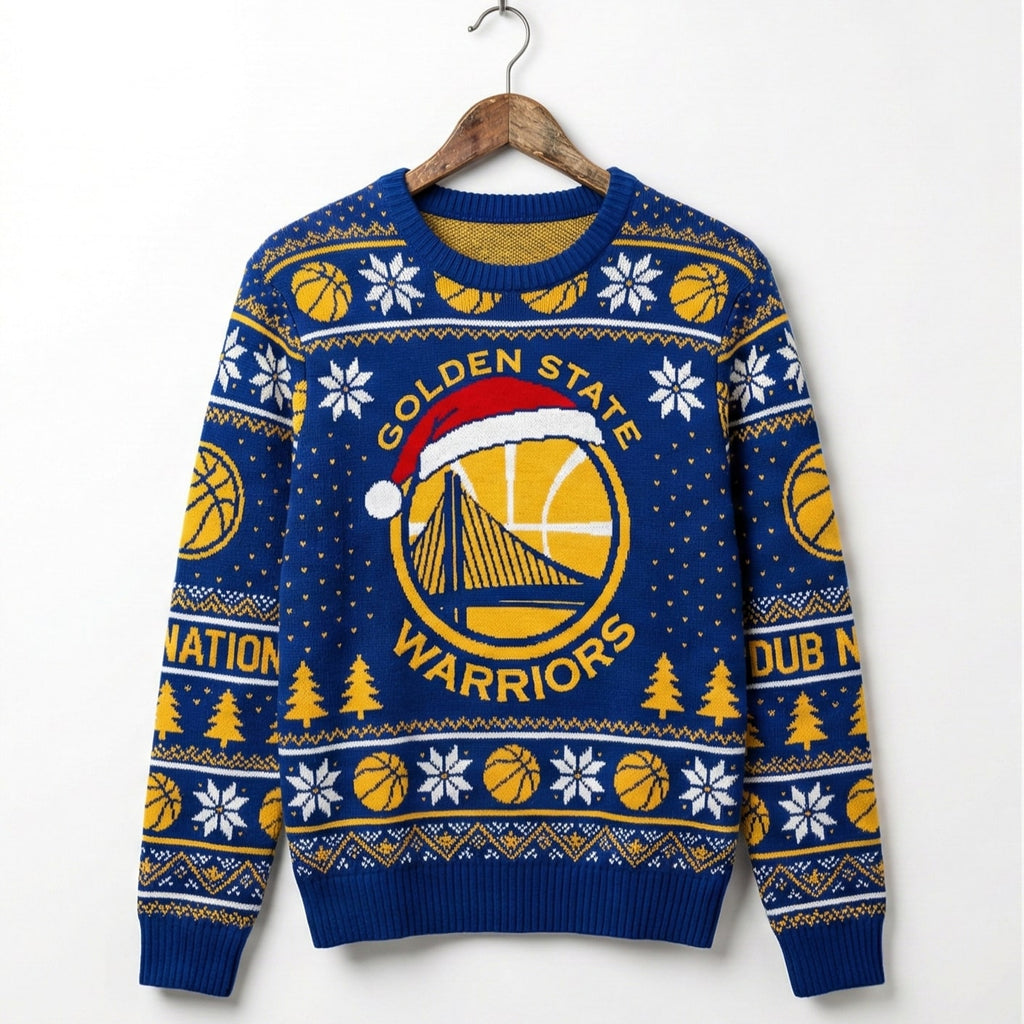 Golden State Warriors Ugly Christmas Sweater – Exclusive NBA Dub Nation Christmas Apparel - LeagueLockerGear
