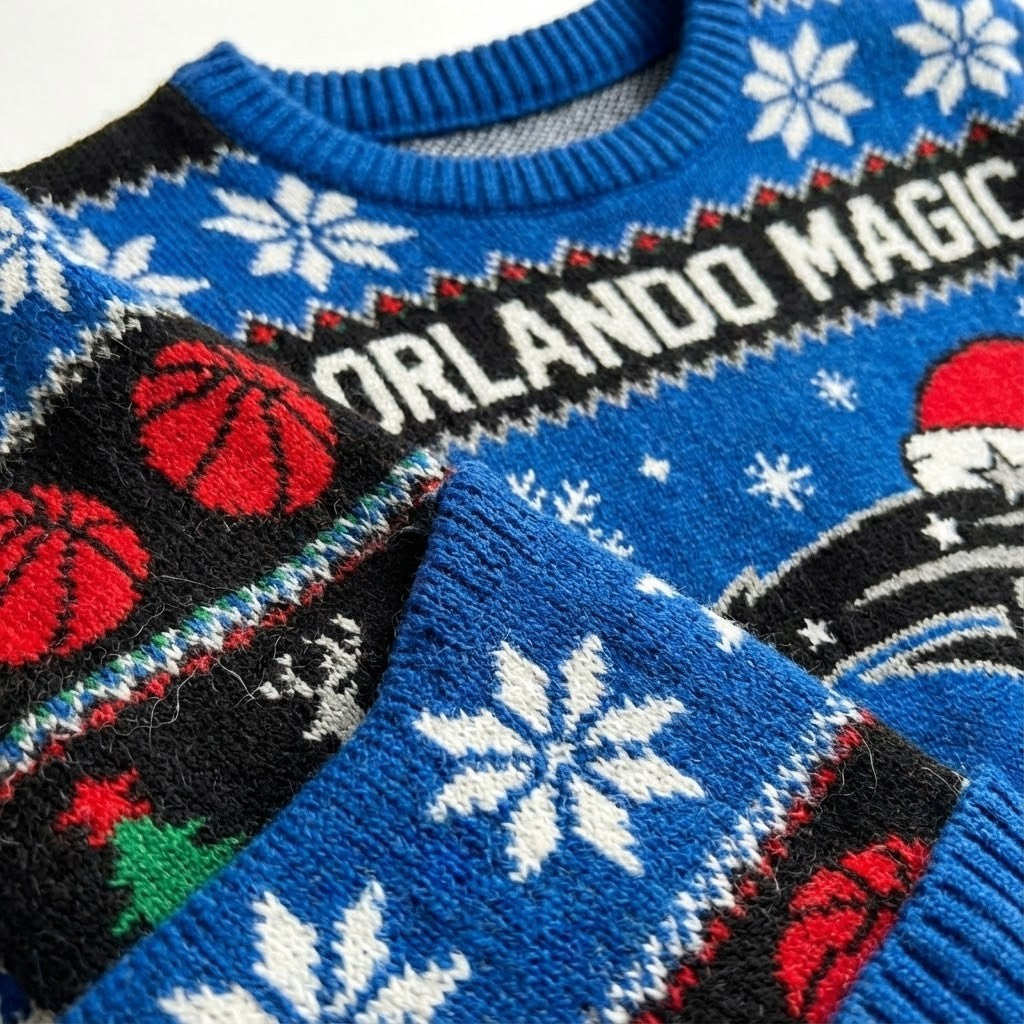 Orlando Magic Ugly Christmas Sweater – Merry Christmas Star & Deer For Real NBA Fans - LeagueLockerGear