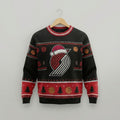 Portland Trail Blazers Ugly Christmas Sweater – Rip City Holiday Knit Red & Black Logo Christmas Apparel NBA - LeagueLockerGear