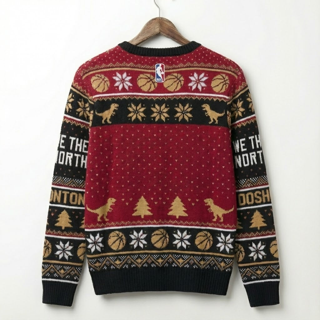 Toronto Raptors Ugly Christmas Sweater – “We The North” 2025 NBA Dinosaur Limited Edition - LeagueLockerGear