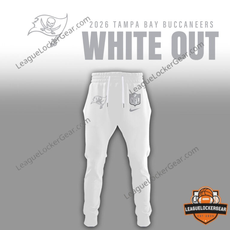 Tampa Bay Buccaneers 2026 White Out Hoodie Sweatpant Set - LeagueLockerGear