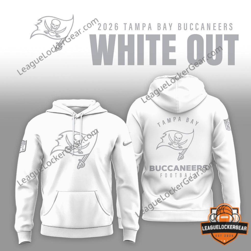 Tampa Bay Buccaneers 2026 White Out Hoodie Sweatpant Set - LeagueLockerGear