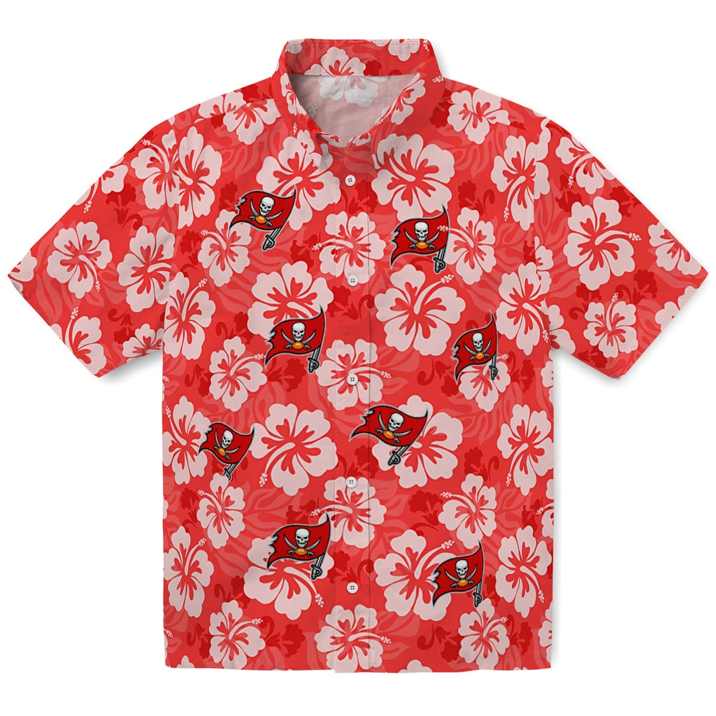 Tampa Bay Buccaneers Hawaiian Shirt - Hibiscus Cluster | Hula Hawaiian Shirts