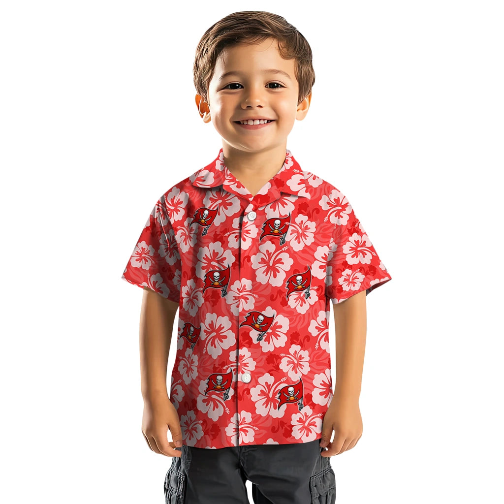 Tampa Bay Buccaneers Hawaiian Shirt - Hibiscus Cluster | Hula Hawaiian Shirts