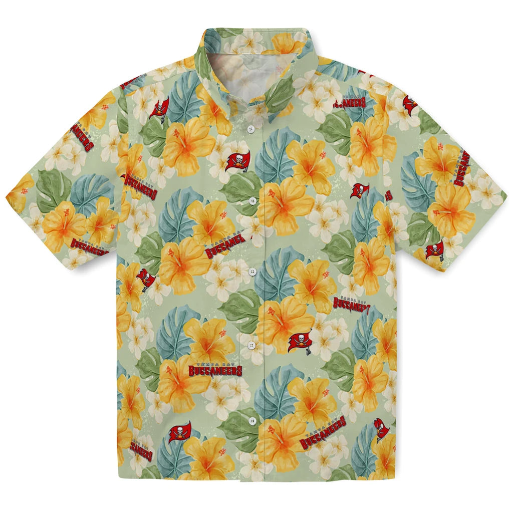 Tampa Bay Buccaneers Hawaiian Shirt - Hibiscus Mood | Hula Hawaiian Shirts
