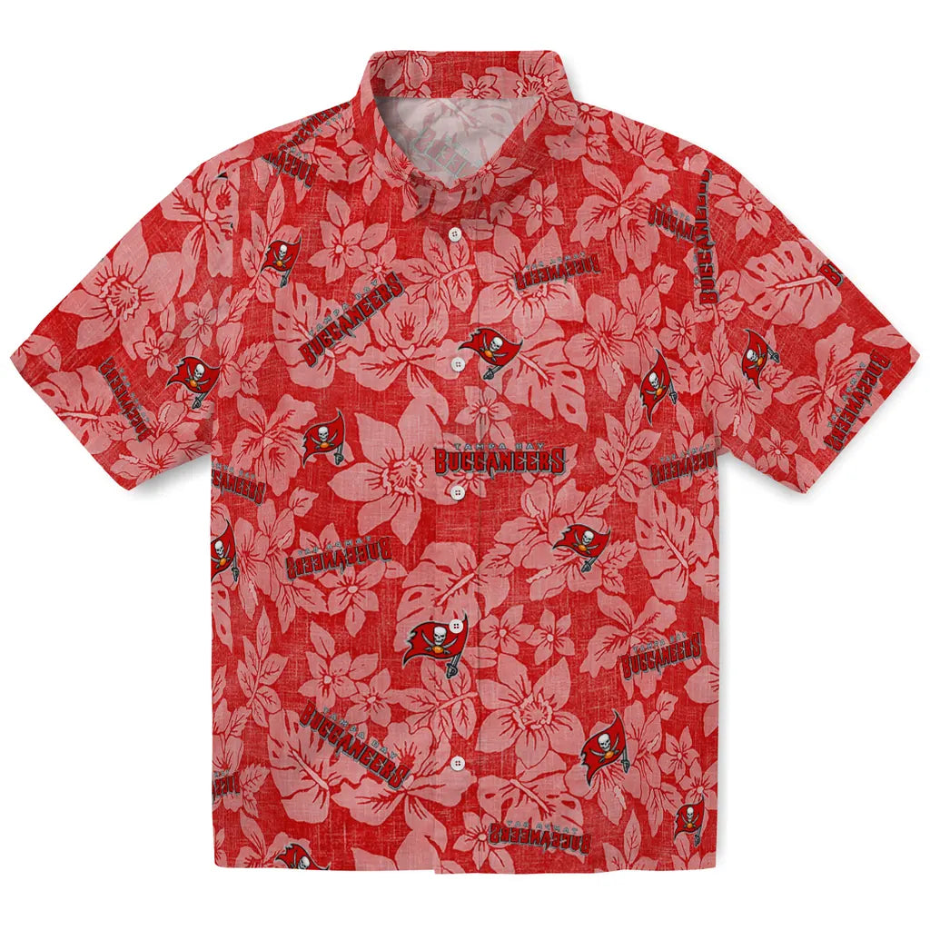 Tampa Bay Buccaneers Hawaiian Shirt - Hibiscus Oasis | Hula Hawaiian Shirts