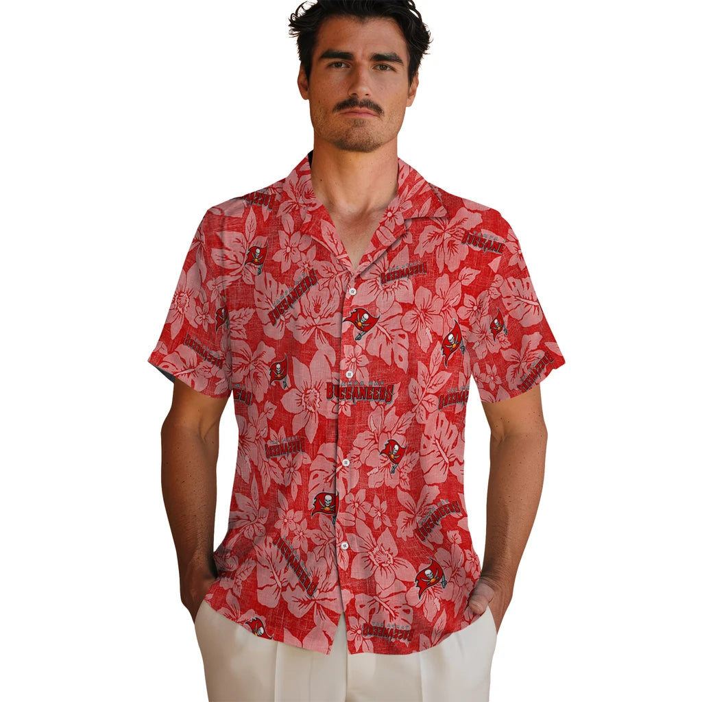 Tampa Bay Buccaneers Hawaiian Shirt - Hibiscus Oasis | Hula Hawaiian Shirts