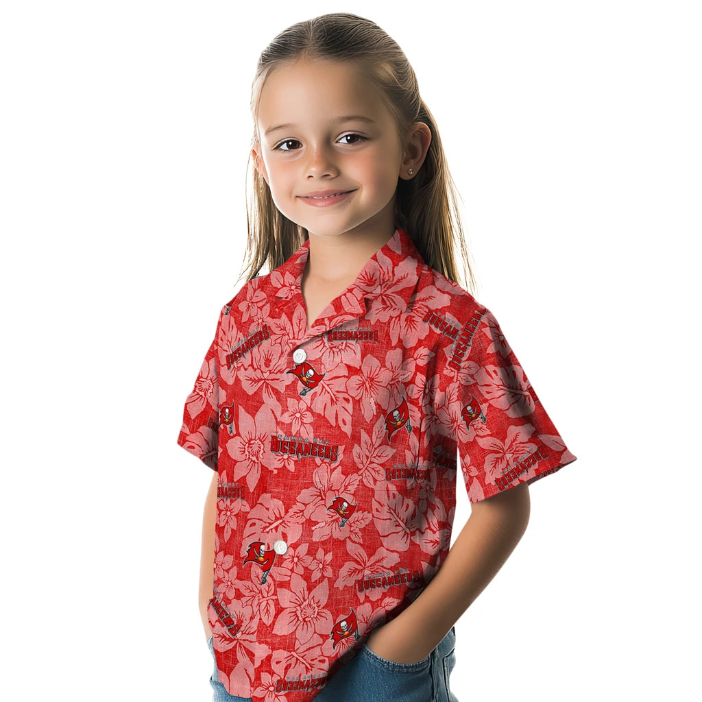 Tampa Bay Buccaneers Hawaiian Shirt - Hibiscus Oasis | Hula Hawaiian Shirts