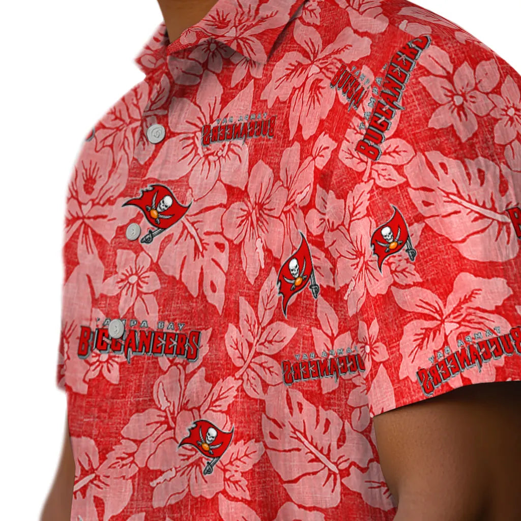 Tampa Bay Buccaneers Hawaiian Shirt - Hibiscus Oasis | Hula Hawaiian Shirts