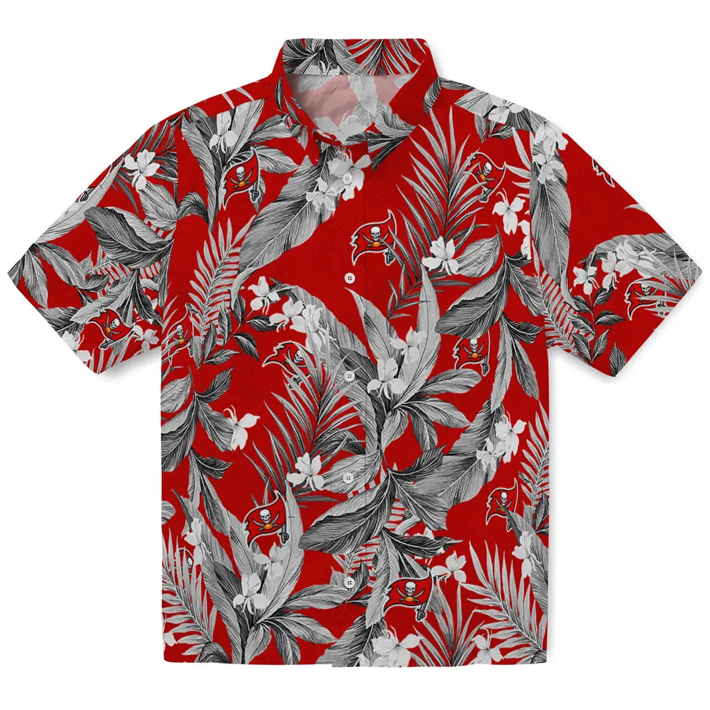 Tampa Bay Buccaneers Hawaiian Shirt - Palm Leaves | Hula Hawaiian Shirts