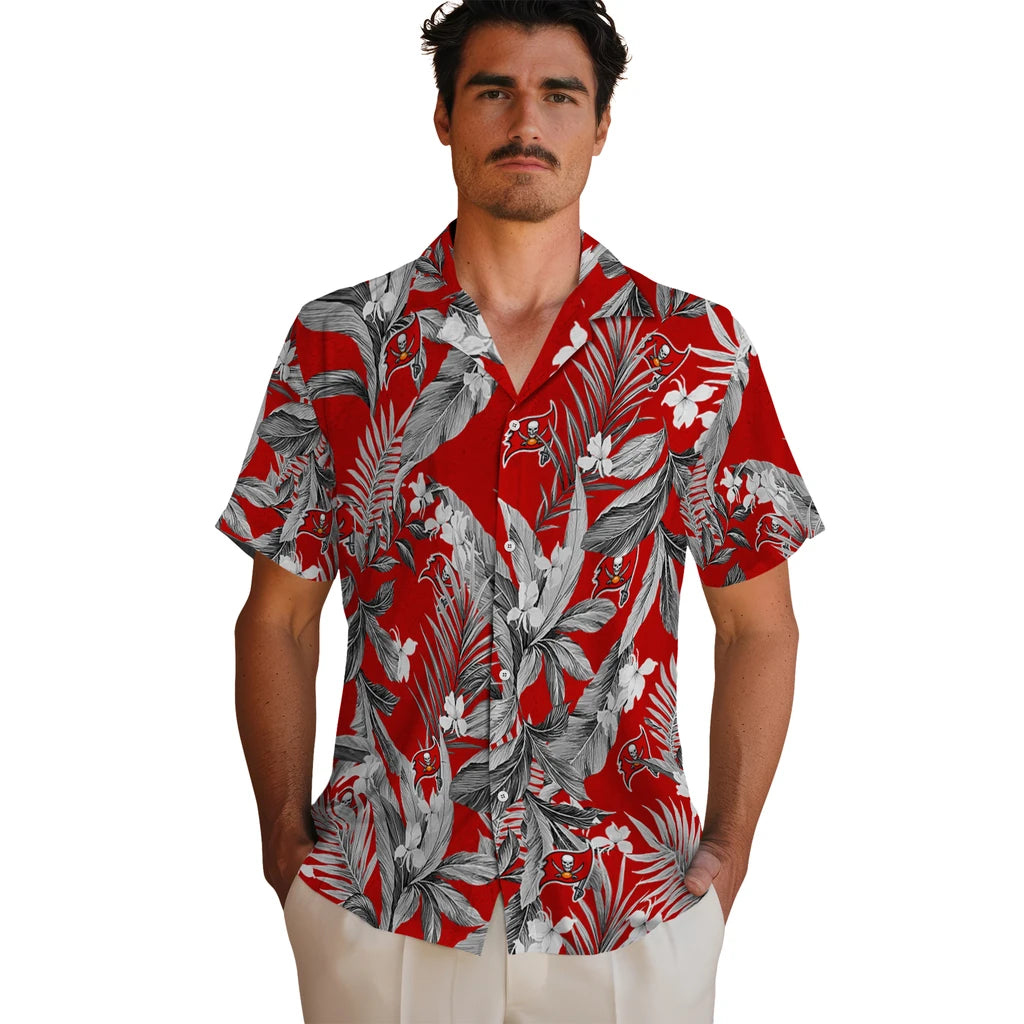 Tampa Bay Buccaneers Hawaiian Shirt - Palm Leaves | Hula Hawaiian Shirts