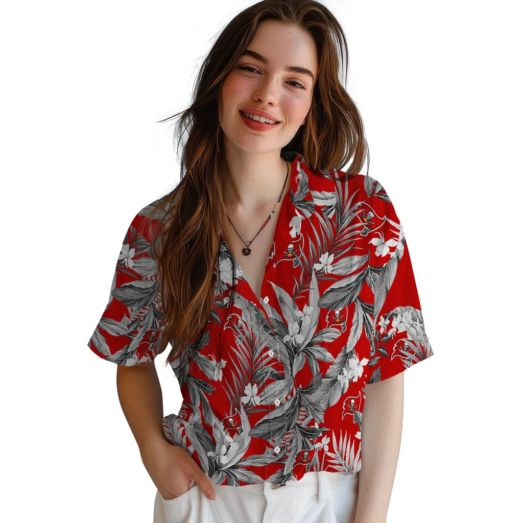Tampa Bay Buccaneers Hawaiian Shirt - Palm Leaves | Hula Hawaiian Shirts