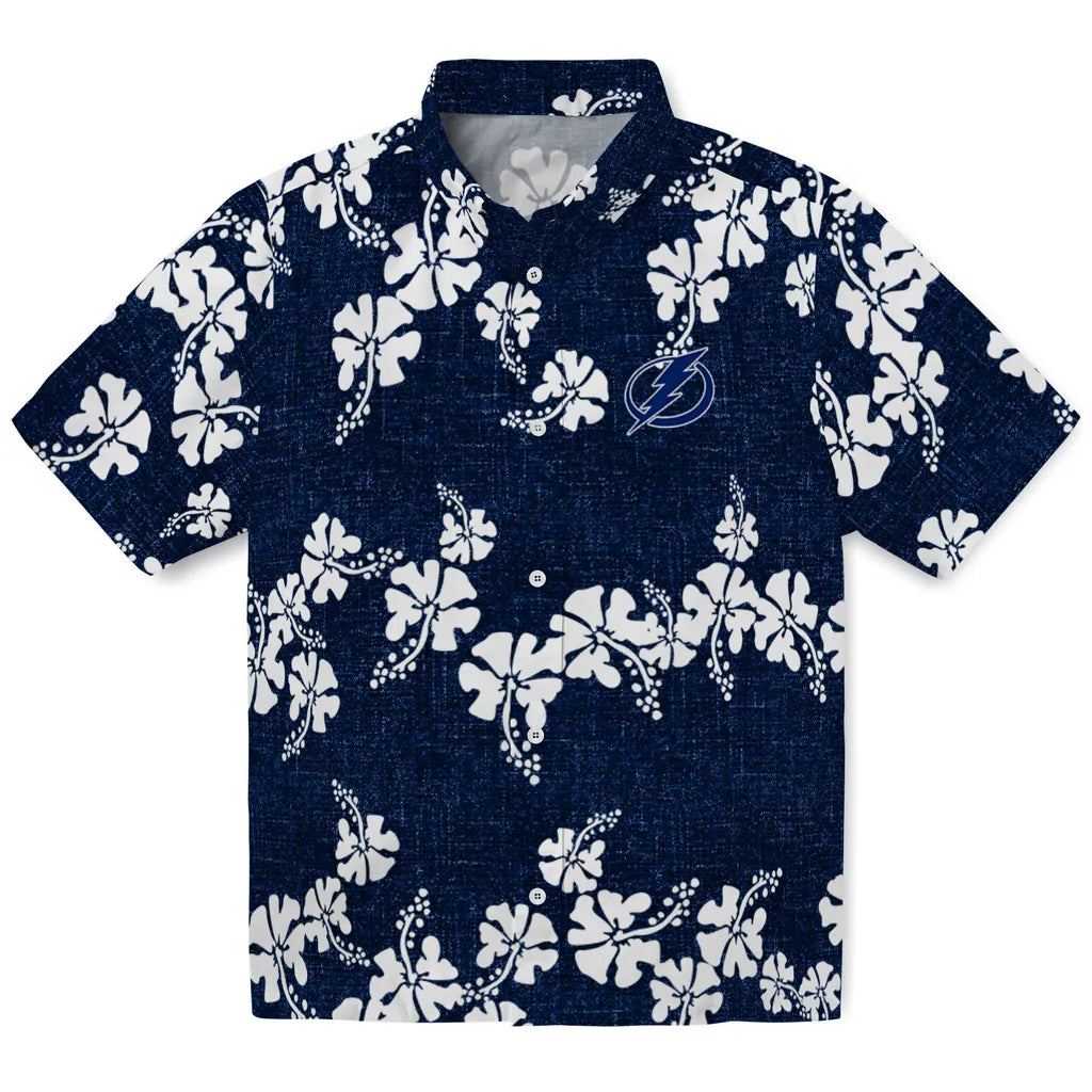 Tampa Bay Lightning Hawaiian Shirt - 50th State Flower | Hula Hawaiian Shirts