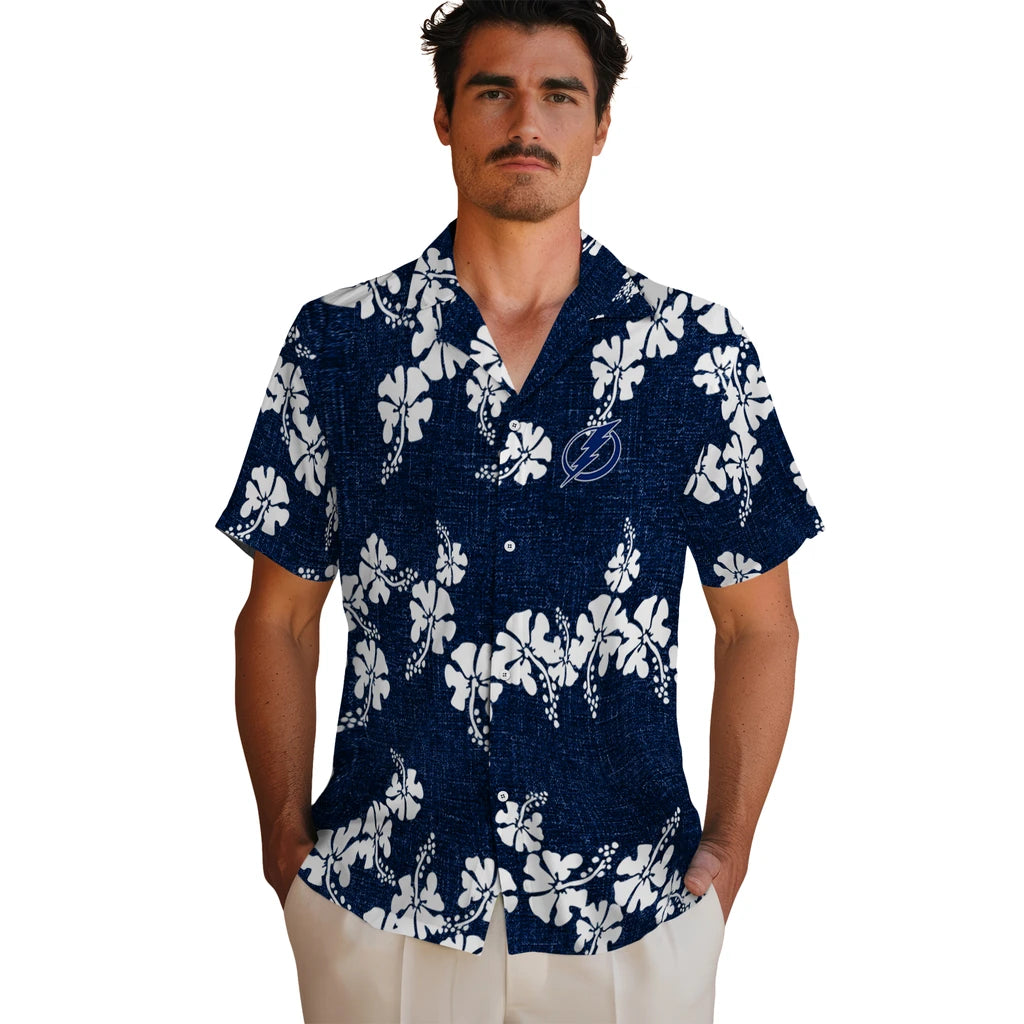 Tampa Bay Lightning Hawaiian Shirt - 50th State Flower | Hula Hawaiian Shirts