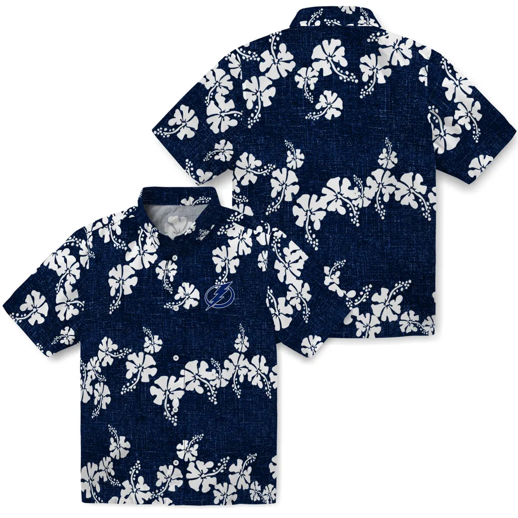 Tampa Bay Lightning Hawaiian Shirt - 50th State Flower | Hula Hawaiian Shirts