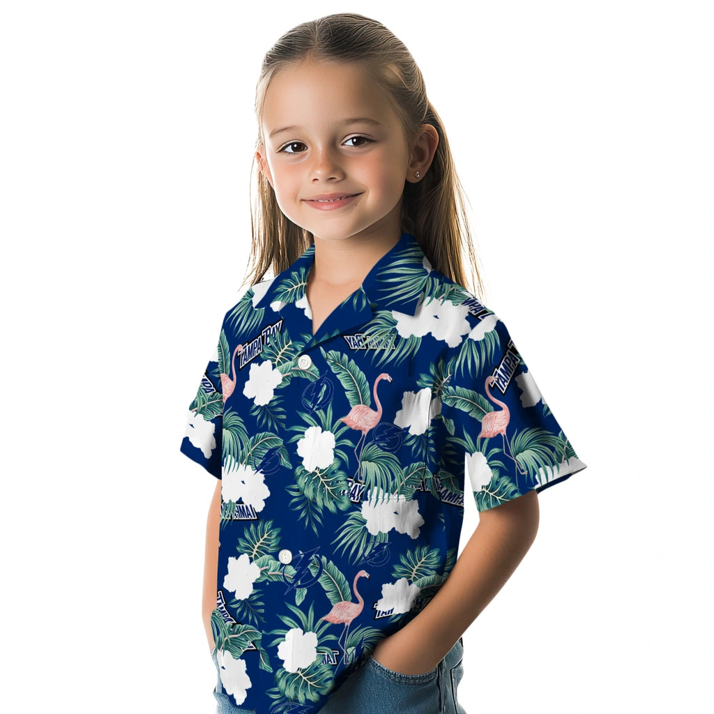 Tampa Bay Lightning Hawaiian Shirt - Flamingo and Hibiscus | Hula Hawaiian Shirts