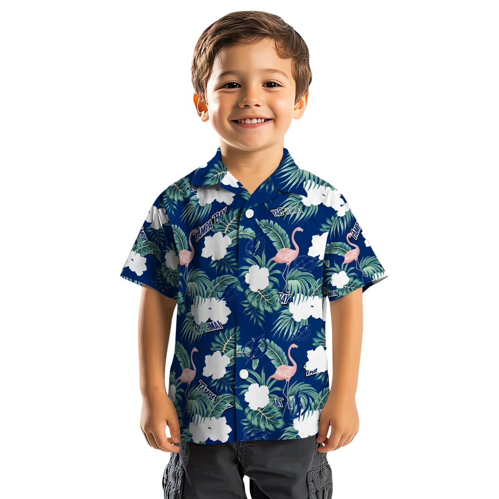 Tampa Bay Lightning Hawaiian Shirt - Flamingo and Hibiscus | Hula Hawaiian Shirts