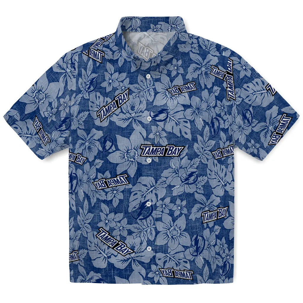 Tampa Bay Lightning Hawaiian Shirt - Hibiscus Oasis | Hula Hawaiian Shirts