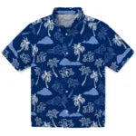 Tampa Bay Lightning Hawaiian Shirt - Palm And Clouds | Hula Hawaiian Shirts
