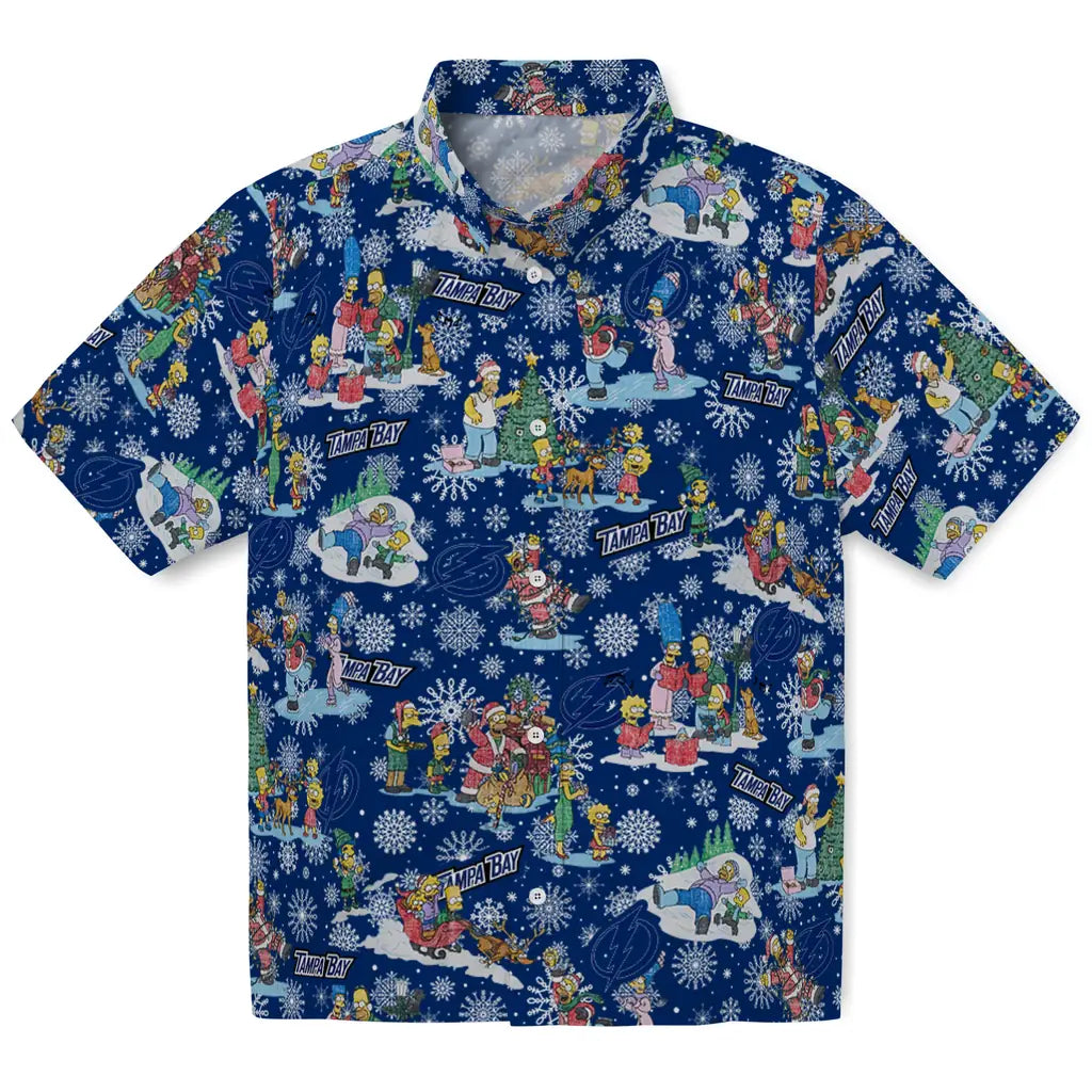 Tampa Bay Lightning Hawaiian Shirt - Simpsons Christmas | Hula Hawaiian Shirts