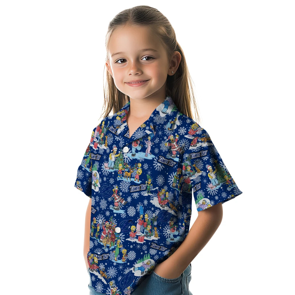 Tampa Bay Lightning Hawaiian Shirt - Simpsons Christmas | Hula Hawaiian Shirts