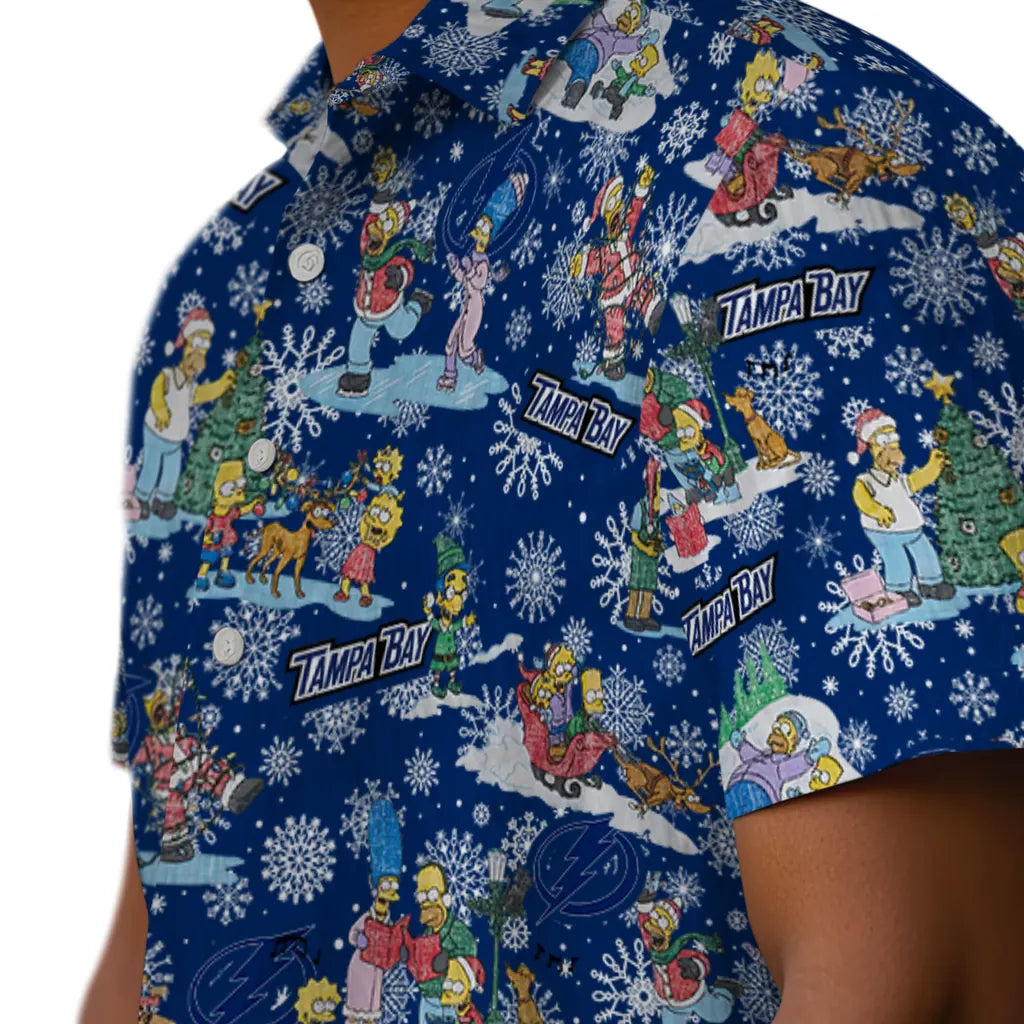 Tampa Bay Lightning Hawaiian Shirt - Simpsons Christmas | Hula Hawaiian Shirts