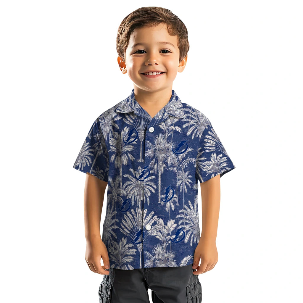 Tampa Bay Lightning Hawaiian Shirt - Vintage Palm Tree | Hula Hawaiian Shirts