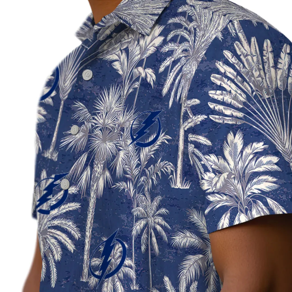 Tampa Bay Lightning Hawaiian Shirt - Vintage Palm Tree | Hula Hawaiian Shirts