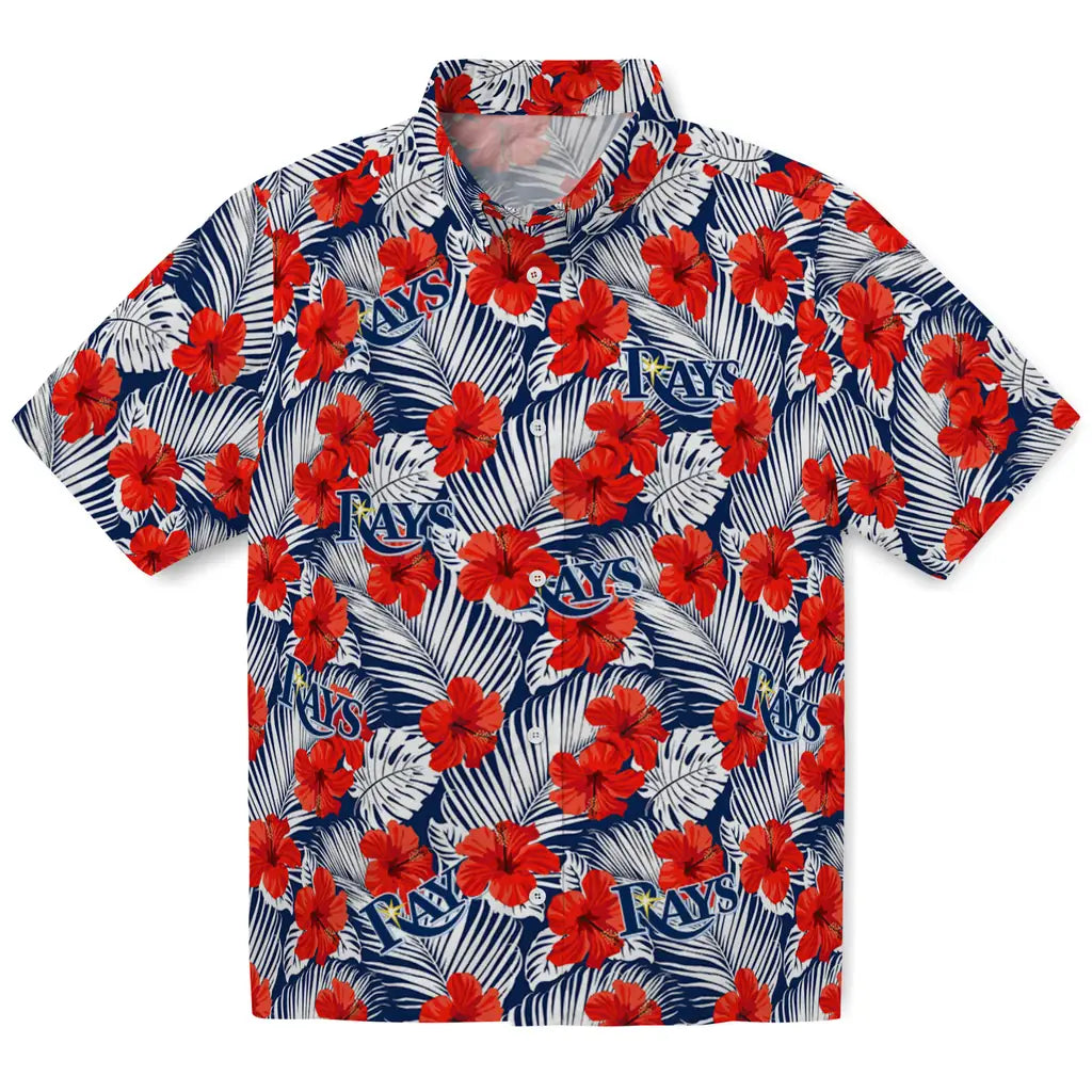 Tampa Bay Rays Hawaiian Shirt - Hibiscus Fiesta | Hula Hawaiian Shirts