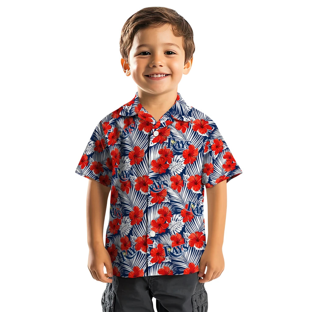 Tampa Bay Rays Hawaiian Shirt - Hibiscus Fiesta | Hula Hawaiian Shirts