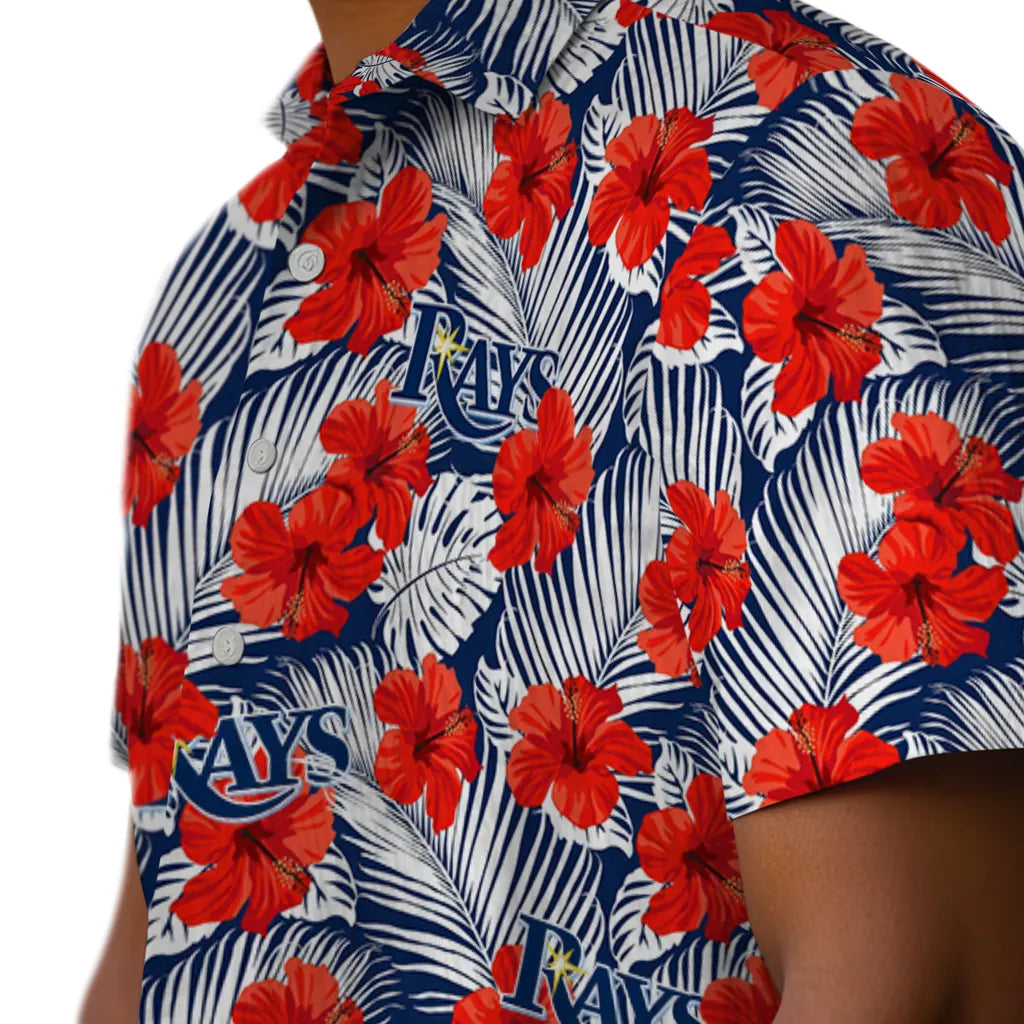 Tampa Bay Rays Hawaiian Shirt - Hibiscus Fiesta | Hula Hawaiian Shirts