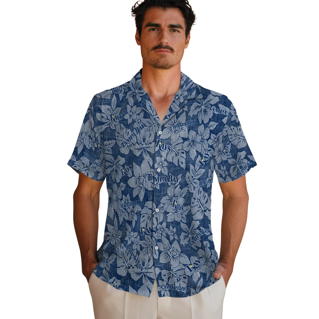 Tampa Bay Rays Hawaiian Shirt - Hibiscus Oasis | Hula Hawaiian Shirts