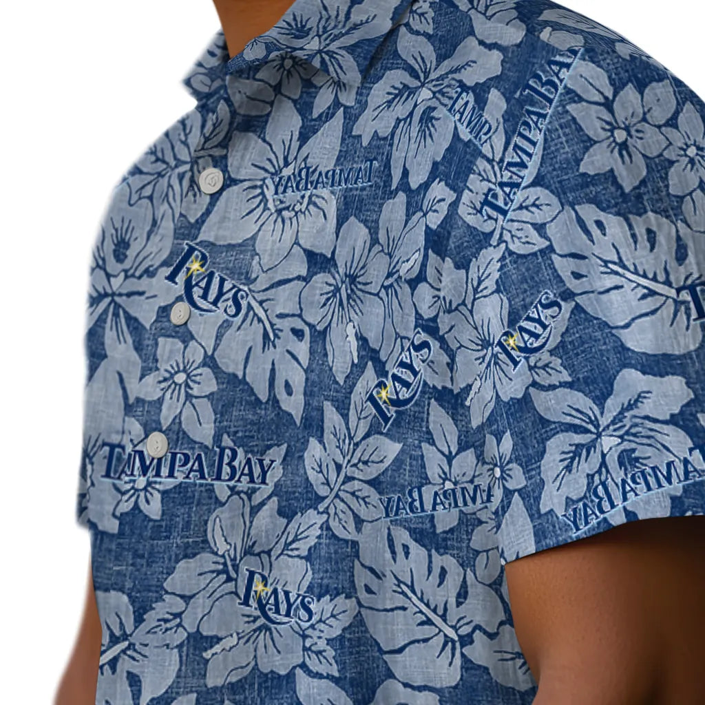 Tampa Bay Rays Hawaiian Shirt - Hibiscus Oasis | Hula Hawaiian Shirts
