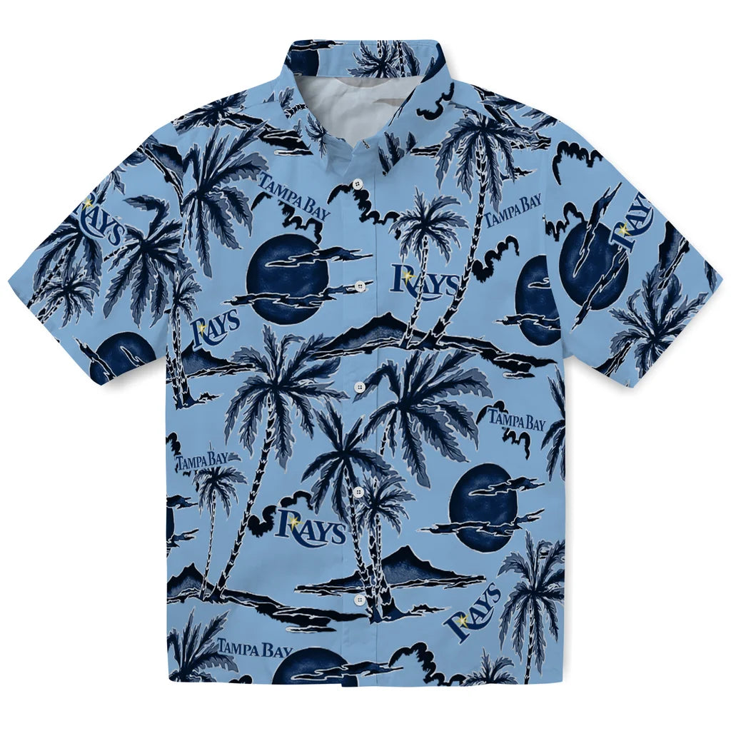 Tampa Bay Rays Hawaiian Shirt - Palm Sunset | Hula Hawaiian Shirts