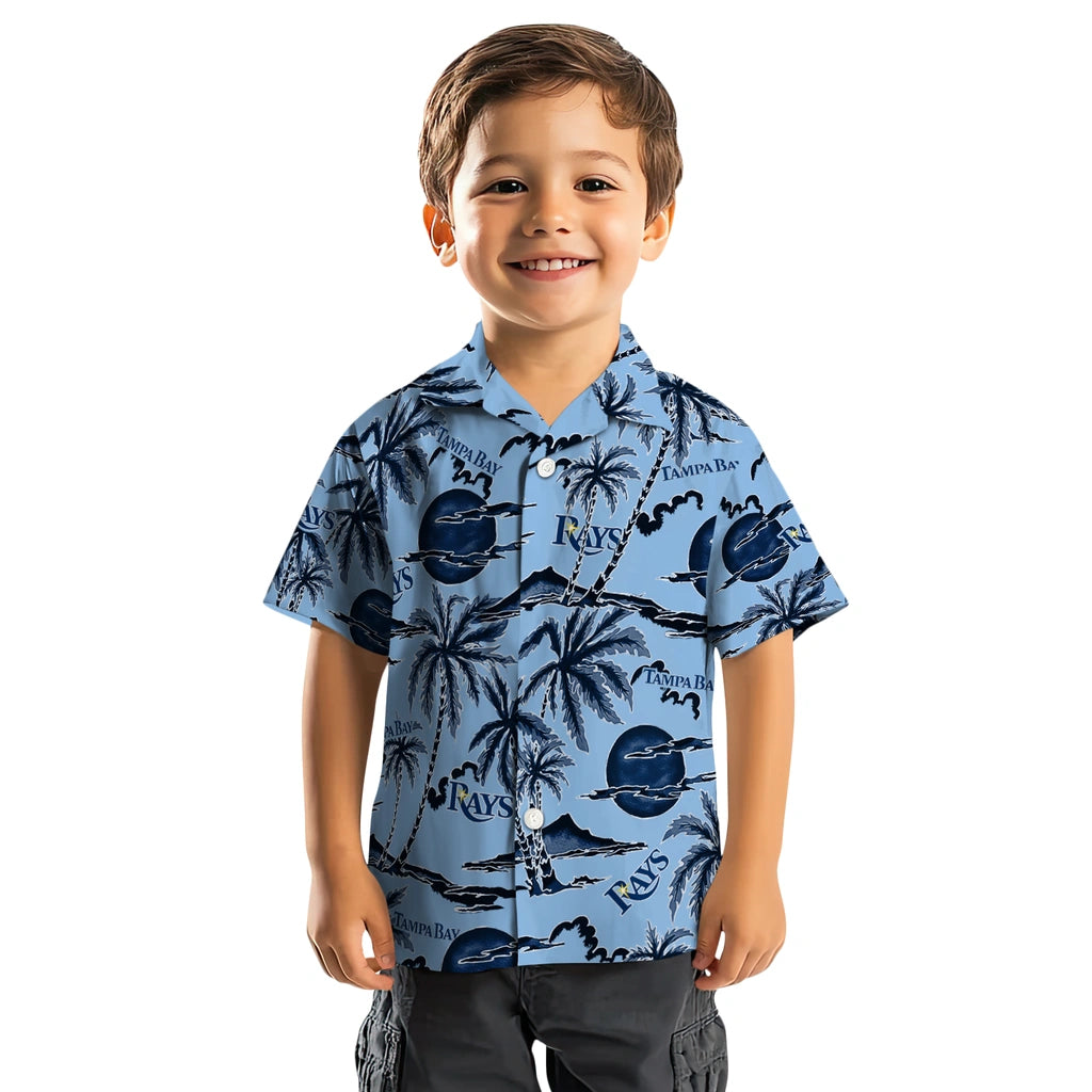 Tampa Bay Rays Hawaiian Shirt - Palm Sunset | Hula Hawaiian Shirts